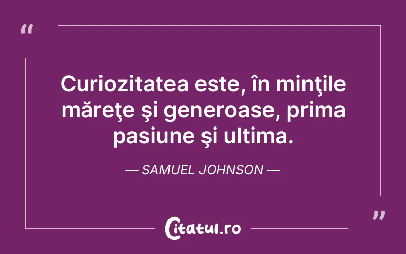 Citat Samuel Johnson - citate viata