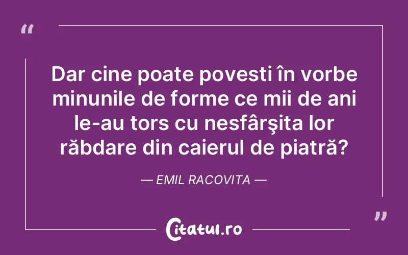 Citat Emil Racovita - citate viata