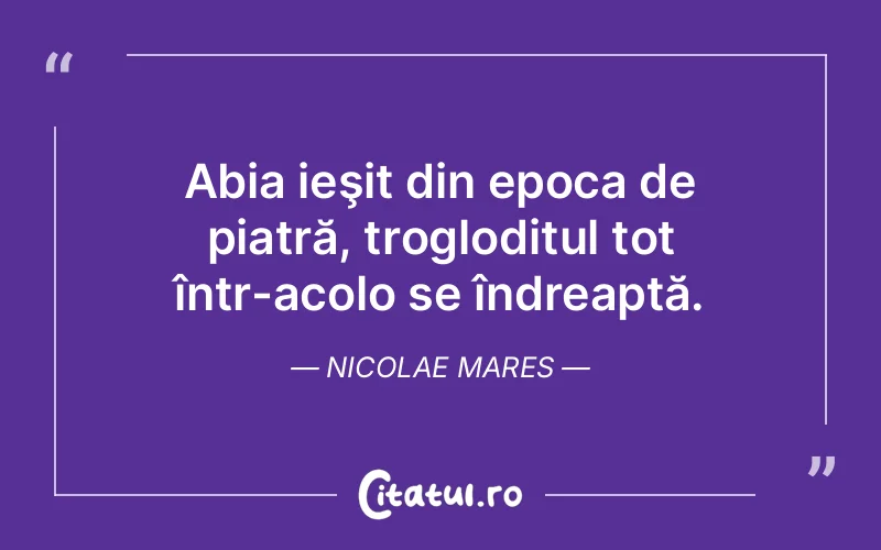 Citat Nicolae Mares - citate viata