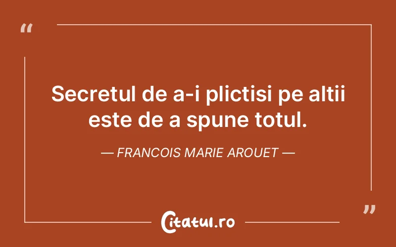 Citat Francois Marie Arouet - citate viata