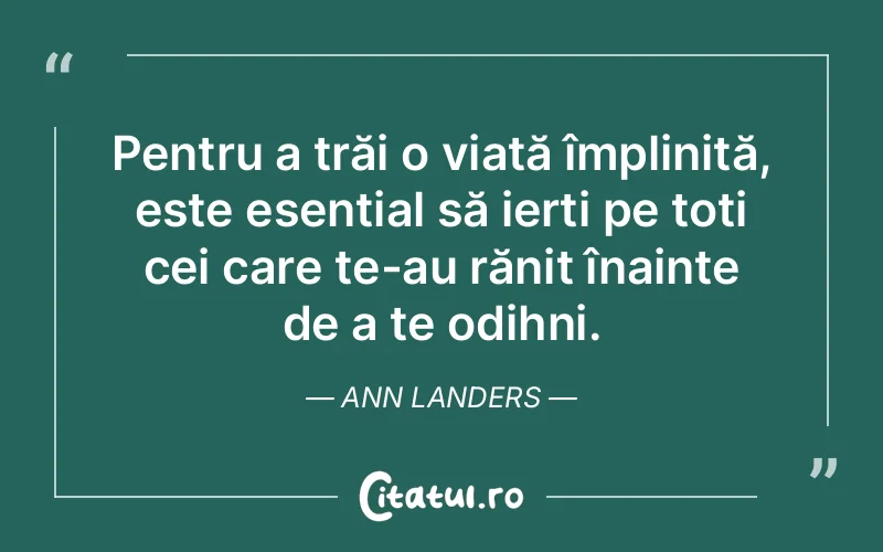 Citat Ann Landers - citate viata