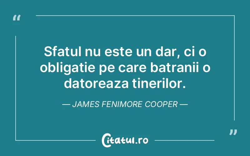 Citat James Fenimore Cooper - citate viata