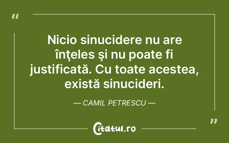 Citat Camil Petrescu - citate viata