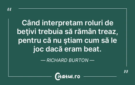Eu joc teatru, pentru că nu ştiu să f... Eu joc teatru, pentru că nu ştiu să f...