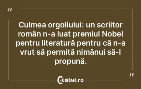 Nu sunt un scriitor român; sunt un scri...