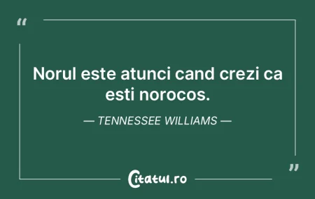 Norocul de a avea talent nu este suficie... Norocul de a avea talent nu este suficie...