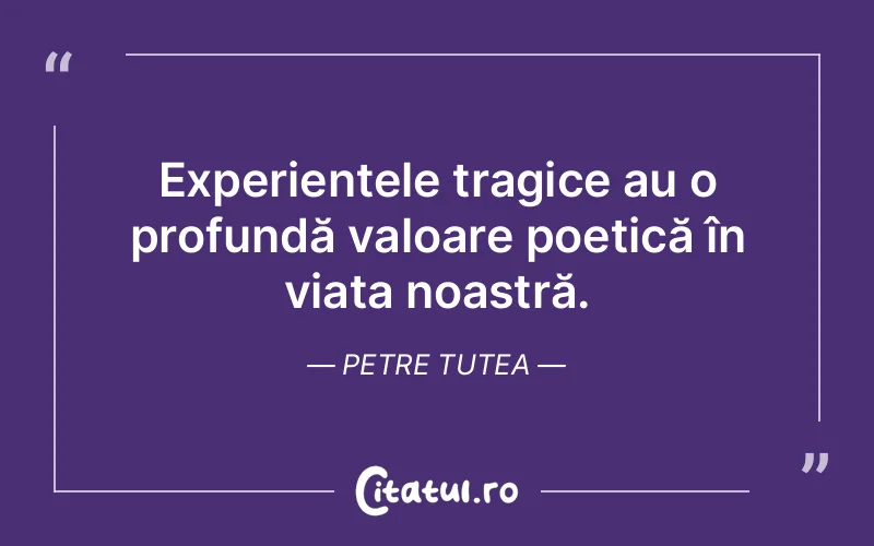 Citat Petre Tutea - citate viata
