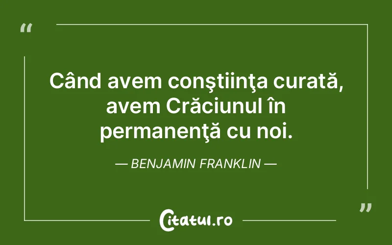 Citat Benjamin Franklin - citate viata