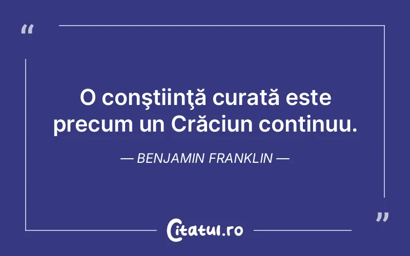 Citat Benjamin Franklin - citate viata