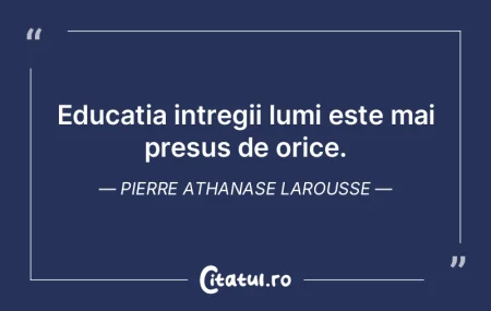 Scoala are rostul sa te ridice undeva de... Scoala are rostul sa te ridice undeva de...