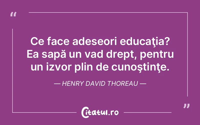Citat Henry David Thoreau - citate viata