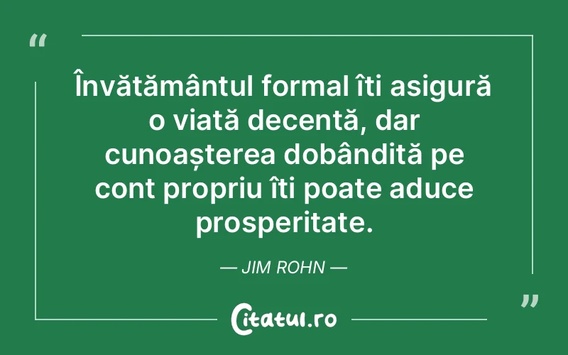 Citat Jim Rohn - citate viata
