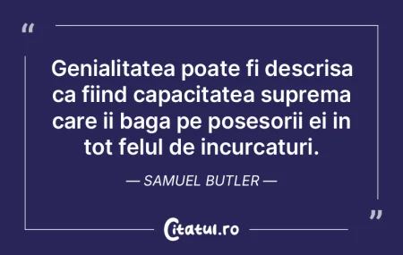 Geniul izvorăște din efort și inspira...