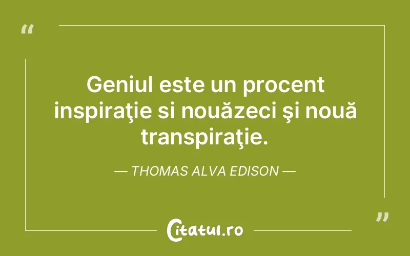 Citat Thomas Alva Edison - citate viata