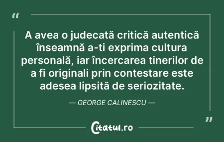 Nu este al meu dreptul de a judeca viaţ...