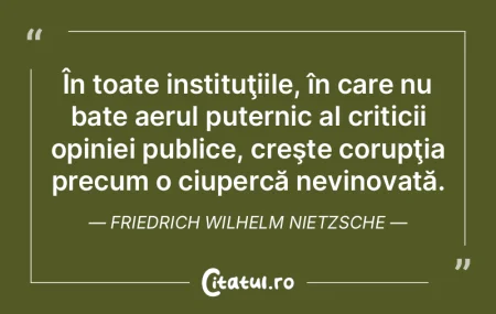 Doar cel care preţuieşte critica profi...