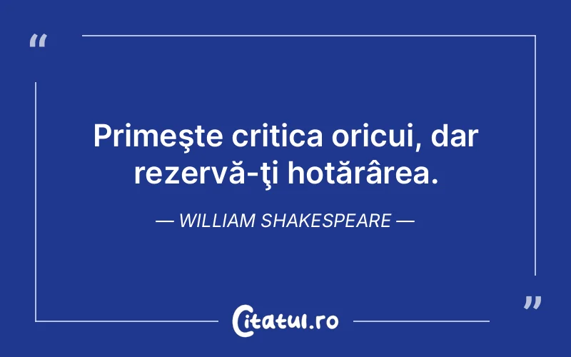 Citat William Shakespeare - citate viata