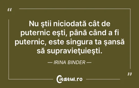 Suferințele îl întăresc pe om și su...