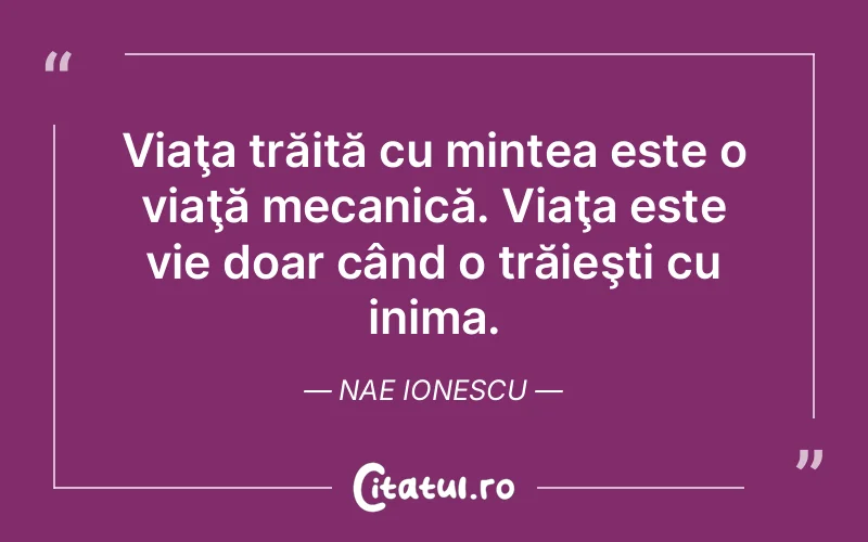 Citat Nae Ionescu - citate viata