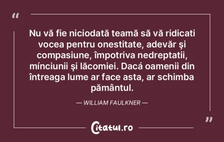 Faptul că ne-am născut pe această lum...