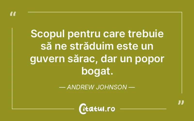 Citat Andrew Johnson - citate viata
