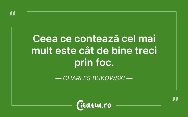 Citat Charles Bukowski - citate viata