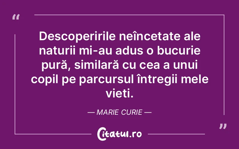 Citat Marie Curie - citate viata