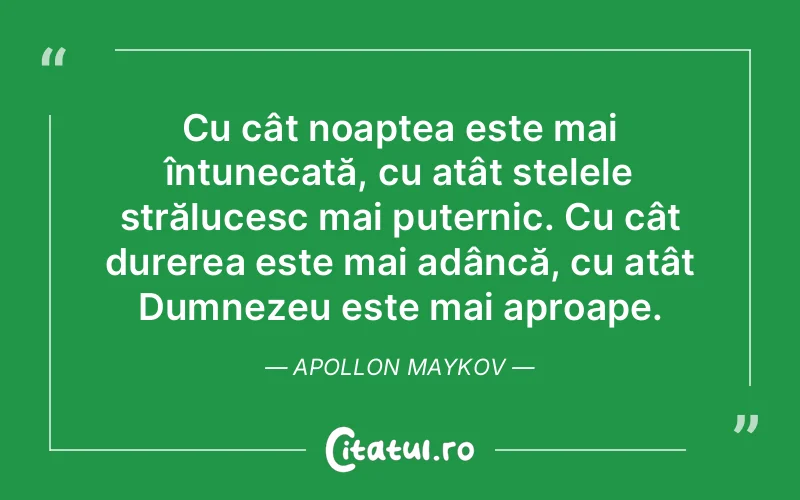 Citat Apollon Maykov - citate viata