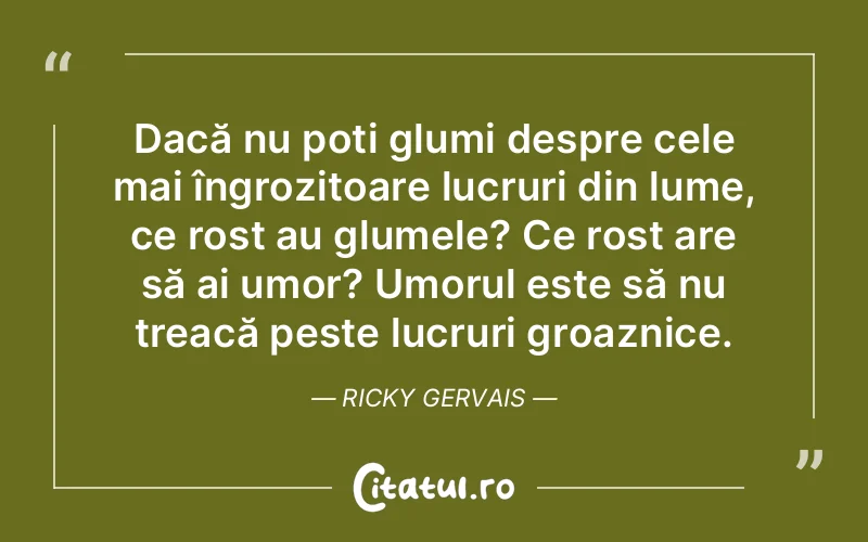 Citat Ricky Gervais - citate viata