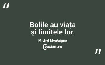 Bolile au viaţa şi limitele lor. Michel Montaigne...