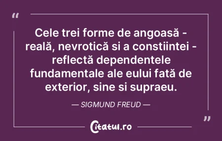 Cele trei forme de angoasă - reală, ne... Cele trei forme de angoasă - reală, ne...