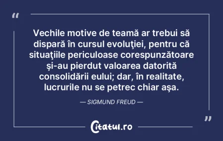 Vechile motive de teamă ar trebui să d... Vechile motive de teamă ar trebui să d...