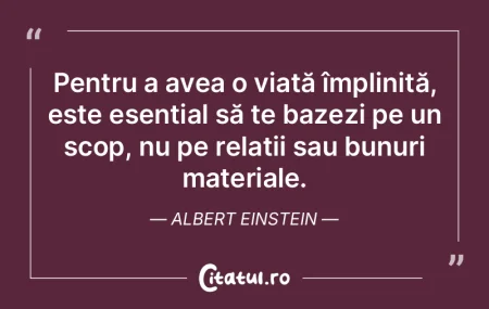 Pentru a avea o viață împlinită, est...