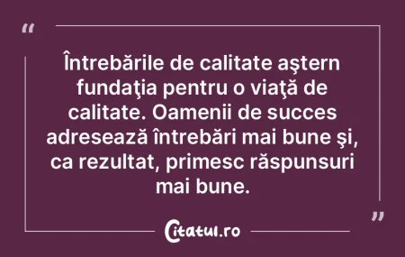 ÃŽntrebările de calitate aÅŸtern fundaÅ... ÃŽntrebările de calitate aÅŸtern fundaÅ...