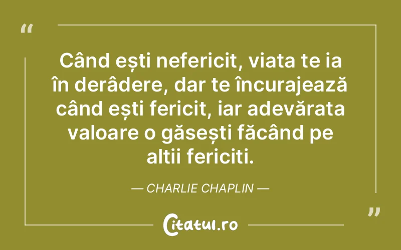Citat Charlie Chaplin - citate viata