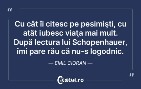 Cu cât îi citesc pe pesimiÅŸti, cu atÃ... Cu cât îi citesc pe pesimiÅŸti, cu atÃ...
