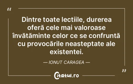 Dintre toate lecțiile, durerea oferă c... Dintre toate lecțiile, durerea oferă c...