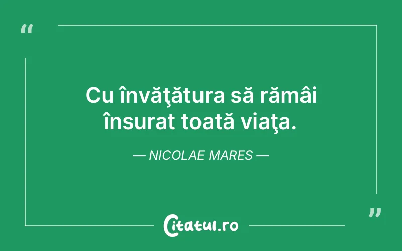 Citat Nicolae Mares - citate viata