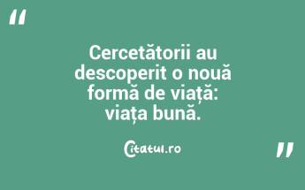 Cercetătorii au descoperit o nouă formă de viaţă: viaţa bună. ...