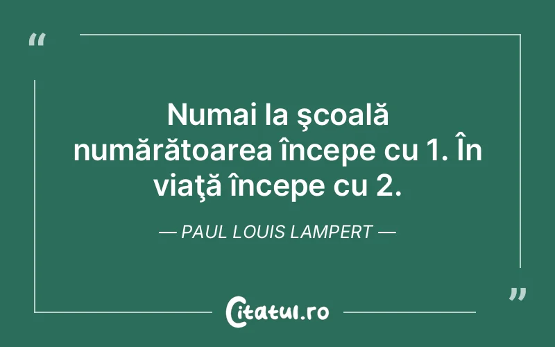 Citat Paul Louis Lampert - citate viata