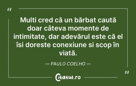 Mulți cred că un bărbat caută doar c...