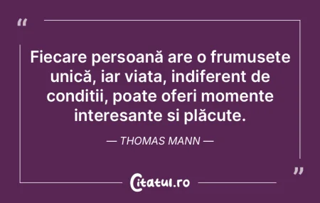 Fiecare persoană are o frumusețe unic�...