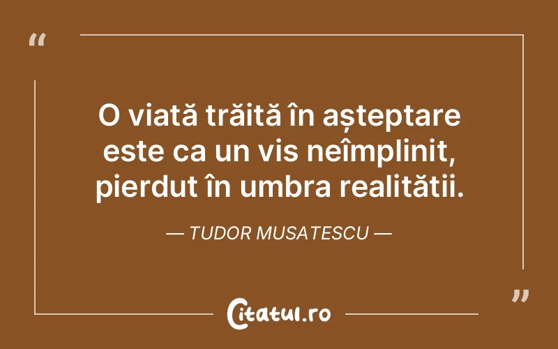 Citat Tudor Musatescu - citate viata