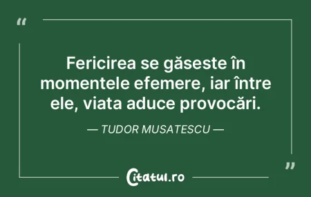 Fericirea se găsește în momentele efe... Fericirea se găsește în momentele efe...