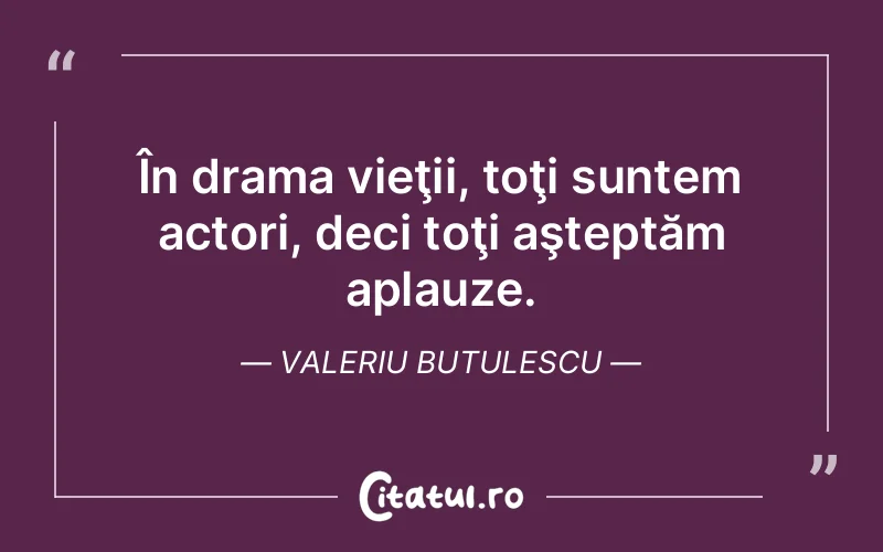 Citat Valeriu Butulescu - citate viata