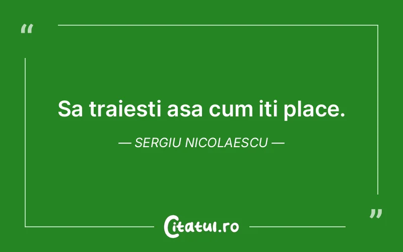Citat Sergiu Nicolaescu - citate viata