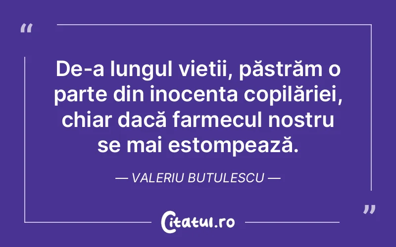Citat Valeriu Butulescu - citate viata