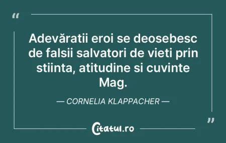 Adevărații eroi se deosebesc de falși...