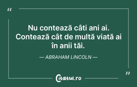 Nu contează câți ani ai. Contează c�...