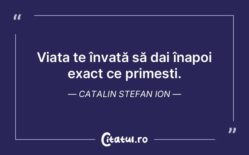 Citat Catalin Stefan Ion - citate viata